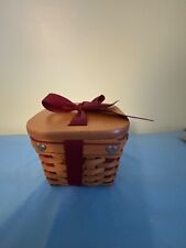 Longaberger 2002 Small Sweetest Gift Sweetheart Basket W/ Lid & Protector picture