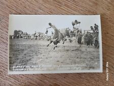 Vintage Rodeo Doubleday Real Pic Post Card 1910's-1920's Cecil Bedford On Badger picture