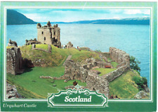 Aerial View Of Urquhart Castle#Scotland#United Kingdom 1990#Postcard 2 Cx Stamps picture