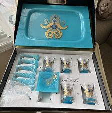12 Pcs.Evil Eye Glass Tea Set With Tray picture