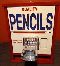 Vintage Quality Pencils Coin Operated School Vending Machine FOR PARTS OR REPAIR picture