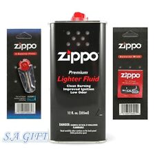 Zippo 12oz Fuel Fluid 1 Flint & 1 Wick Value pack Combo picture
