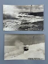 1940s GRAND MARAIS Breakers LAKE SUPERIOR Winter Summer Real PHOTO Postcard RPPC picture