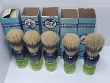 5 Vintage Ever-Ready 200C Sterilized SHAVING BRUSH Green  Lucite Handle picture