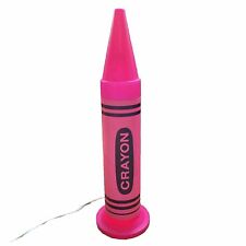 1988 Crayon Lamp Pink 20” Ralphco Kids Vintage Lighting Crayola *WORKS* picture