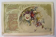 Antique Postcard Language of Flowers Poem L Leslie Melville C. Preston-Wynne picture