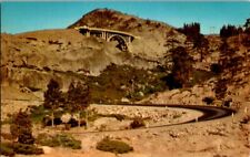 Postcard Donner Pass Summit between Sacramento CA California-Reno Nevada H-312 picture