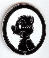 Disney Pin 59271 DLR 2008 Hidden Mickey Silhouette Collection Dale Black & White picture