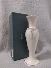 Vintage Lenox Petite Rose Bud Flower Vase Cream Gold Trim Porcelain IN BOX picture