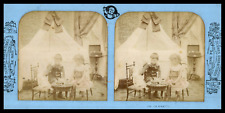 Children à la Dinette, ca.1870, Day/Night Stereo (French Tissue) Vintage Print s picture