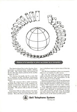 1964 Print Ad Bell Telephone System Picture of a Satellite in orbit computer picture
