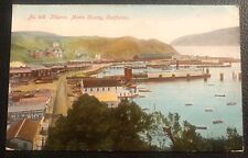 Tiburon CA SP Ferry Boats Docks OLD  MARIN COUNTY  Postcard Charles Weidner picture