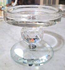 Faceted Crystal Ball Pedestal Candle Holder Valerie Parr Hill picture