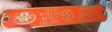 VINTAGE REPUBLIC CERTIFIED STEEL FIRE DOOR YOUNGSTOWN OH. BRASS ADVERTISING TAG picture