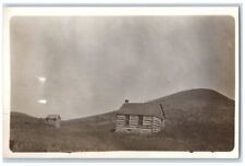c1910's Little Log Cabin Schoolhouse Boulder Canyon CO RPPC Photo Postcard picture
