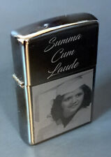 Custom Engraved Black Ice Zippo - 150 - Personalized with Photo and Text - New picture