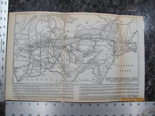 RARE 1924 NEW YORK CENTRAL LINES RAILROAD SYSTEM MAP w/ all CONNECTING RRs OH NJ picture