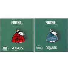 ⚡RARE⚡ PINTRILL x PEANUTS Set Of 2 Giant Coat Snoopy Pins *SDCC 2022 LIMITED* ❄ picture