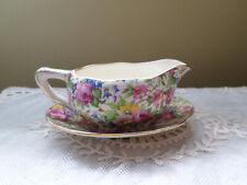 Antique Royal Winton Summertime Chintz England Creamer and Underplate picture