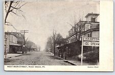 Postcard Pennsylvania Honey Brook Hampton Ice Cream Sign West Main Street picture