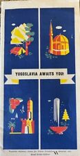 Large Map of Yugoslavia from 1953 & Rare Yugoslavia Awaits You tourist brochure picture