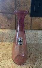 Pilgrim Glass 8” Cranberry Vase - Original Sticker - EUC picture