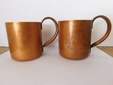 Vintage Cock N Bull Moscow Mule Copper Mug Cup Lot of 2  READ - AS IS picture