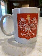 Poland Red Insignia Coffee Mug, 1996 Polart  EUC 11 oz picture