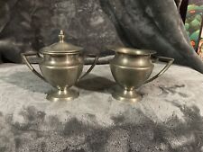 Vintage 228 pewter cream and sugar set picture