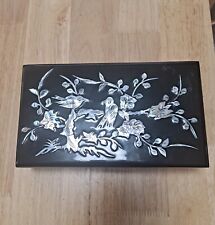 Beautiful vintage Japanese lacquer with mother of pearl Deco picture