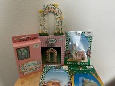 Easter Village Accessories - Trellis, Street Lamps and 3 Figurines picture