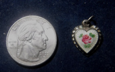 Vintage Enamel Scapular Slider Medal Sterling Silver picture