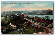 Beloit Wisconsin Postcard Birds Eye View Factory District c1912 Vintage Antique picture