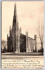 Oberlin Ohio~Second Congregational Church~Street View~1906 Postcard picture