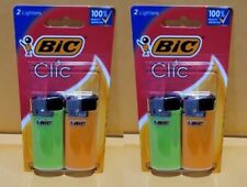 BIC CLIC Minitronic Pocket Lighter 2 packs, Total 4 Lighters Assorted Colors picture