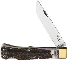 OTTER-Messer Large Lockback Pocket Knife Buckhorn Folding Carbon Steel 07MSHH picture