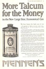 1918 Mennens Borated Talcum Powder Antique Print Ad WW1 Era New Large Can picture