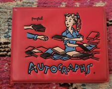 VTG 1960 SIGNED FILLED Autograph book autographs school history ponytail girl picture