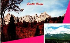 Castle Crags Dunsmuir Castle State Park Mt Shasta Dual View Postcard UNP VTG picture