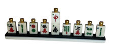 VTG Mah Jongg Jong Mahjong Tiles Jewish Judaica Hanukkah Menorah Candle Holder picture