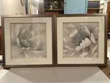 2-Winter Blooms II 17”x17” Bronze Color  Frames. One Has 2 Small Dings In Corner picture