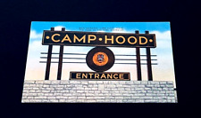 WWII US Military Linen Postcard - Camp Hood Texas Main Entrance Sign r4 picture