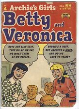 BETTY AND VERONICA #4, GD+, 1951 ARCHIE, DAN DeCARLO'S 1ST WORK AT ARCHIE COMICS picture