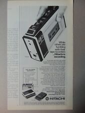 1972 HITACHI Tape Recorder Hand Held photo print ad picture