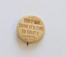 1890s High Admiral Cigarettes Pinback Button DON'T YOU THINK IT'S TIME TO TREAT? picture