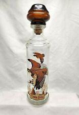 Vintage 1968 Cabin Still Bourbon Whiskey Bottle Glass Decanter With Cork  picture
