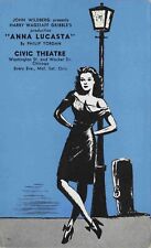Chicago Illinois Civic Theatre Ad Anna Lucasta Philip Yordan Vintage IL Postcard picture
