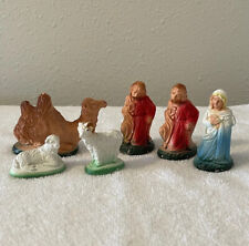 Vintage Chalkware Lot Of 6 Mix Replacement  Nativity Statues picture