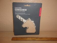 NEW IN PACKAGE KIKKERLAND CORK SCREW UNICORN STAINLESS STEEL AND BEECH WOOD picture
