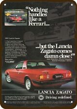 1981 LANCIA ZAGATO Targa Roof 5-SPEED Red Car Vintage Look REPLICA METAL SIGN picture